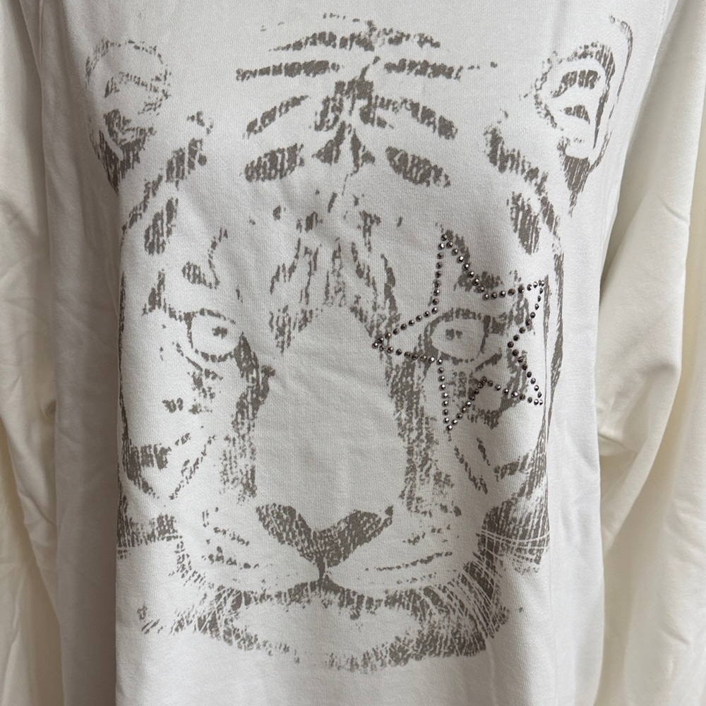 Eye of Tiger Print Women’s Sweatshirt - Picture 2 of 9